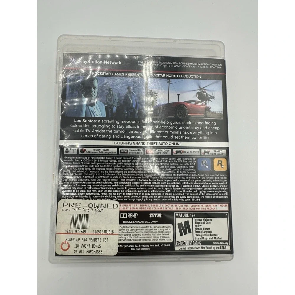 Grand Theft Auto V (PS3) Pristine Disc Complete In Box w/ Manual & Map Tested